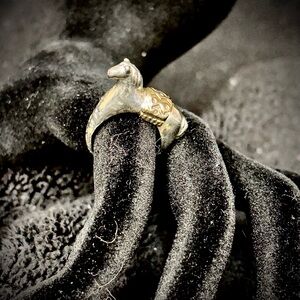 Vintage DLM Sterling Silver Horse Ring – Marked DLM 97 925-item#0009